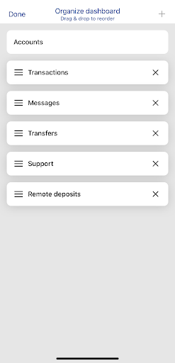 Comenity Direct mobile app dashboard customization